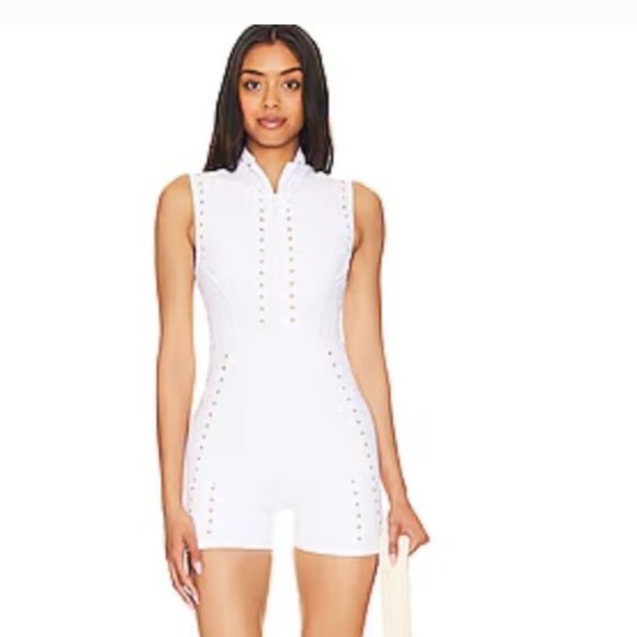 GIGI C Pants - NWT $185 GIGI C XS KINA ROMPER WHITE
